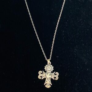 James Avery Sterling La Primavera Cross Necklace